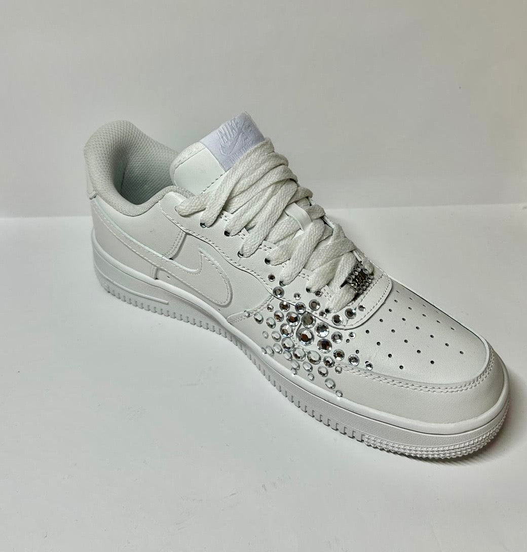 Custom white Air force 1 "shiny stars"