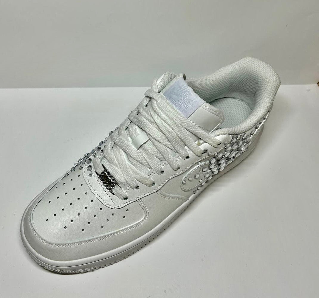 Custom white Air force 1 "shiny stars"