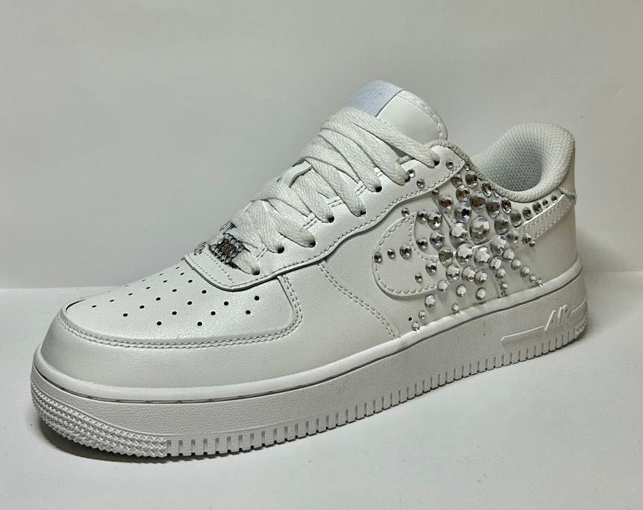 Custom white Air force 1 "shiny stars"