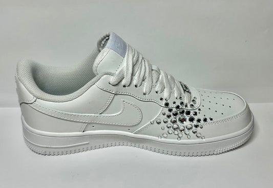 Custom white Air force 1 "shiny stars"