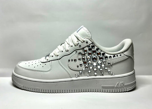 Custom white Air force 1 "shiny stars"