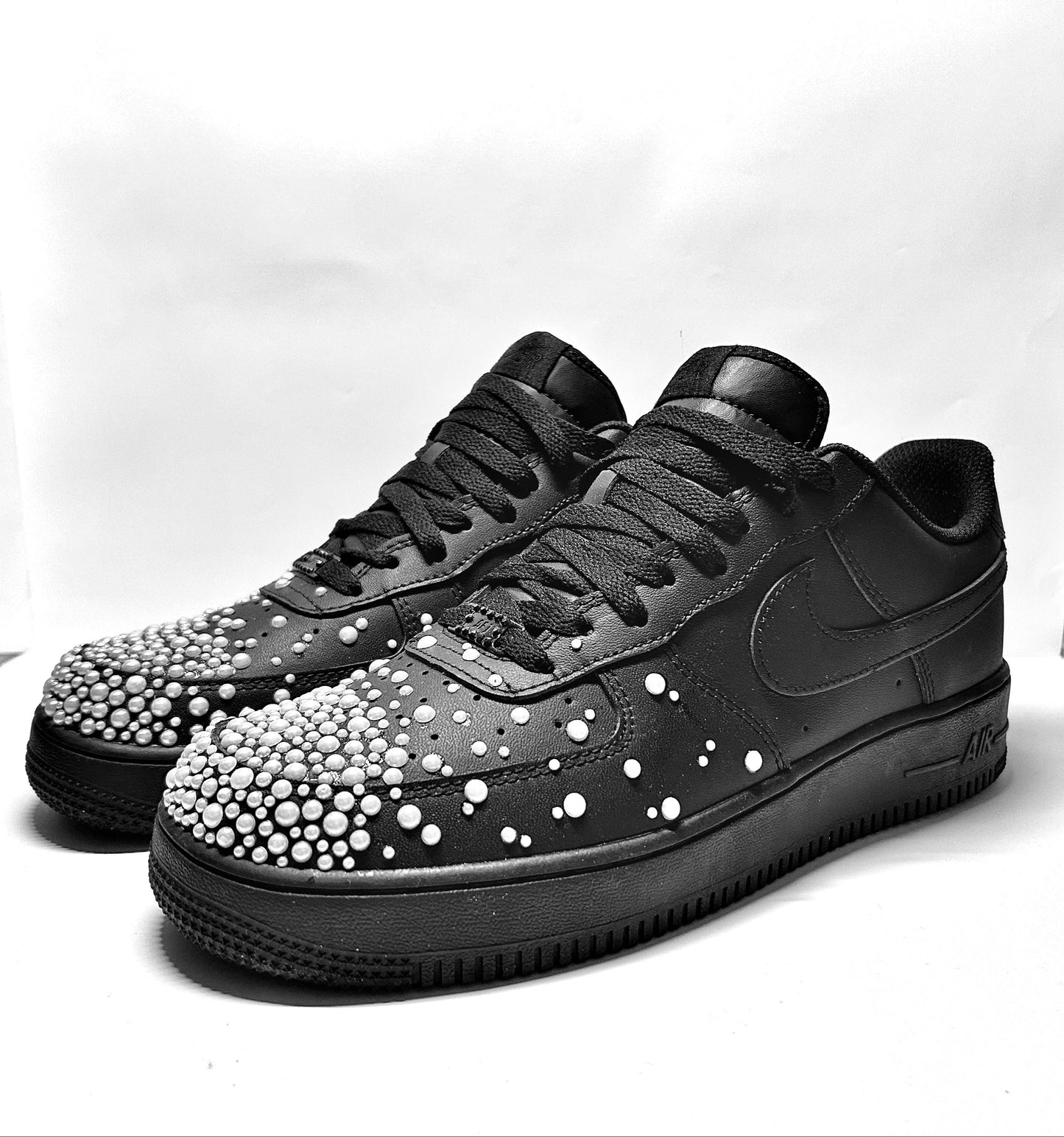 custom black air force 1 "perla"