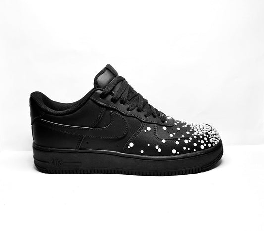custom black air force 1 "perla"