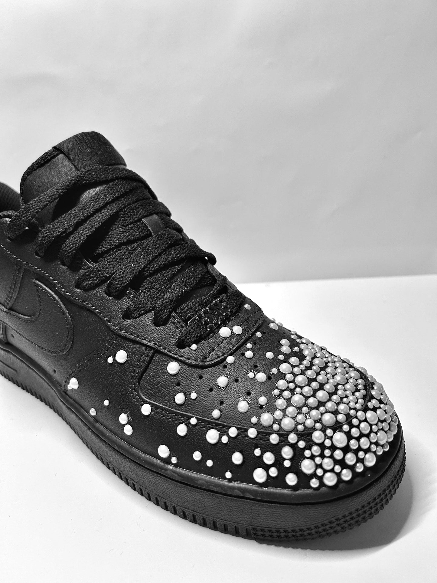 custom black air force 1 "perla"
