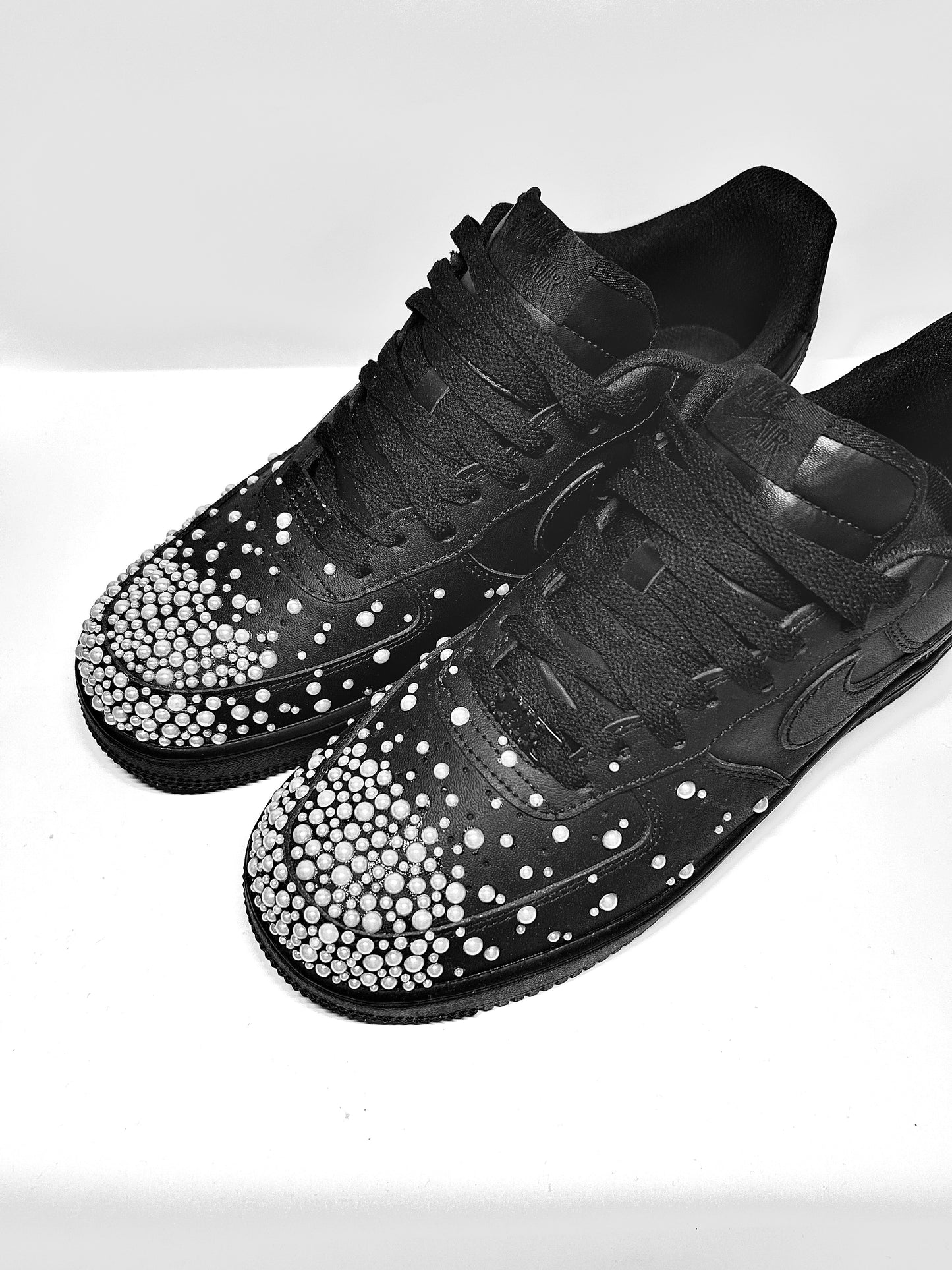 custom black air force 1 "perla"